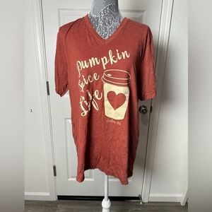 CANVAS, Size XL Pumpkin Spice Life T-shirt, NWT